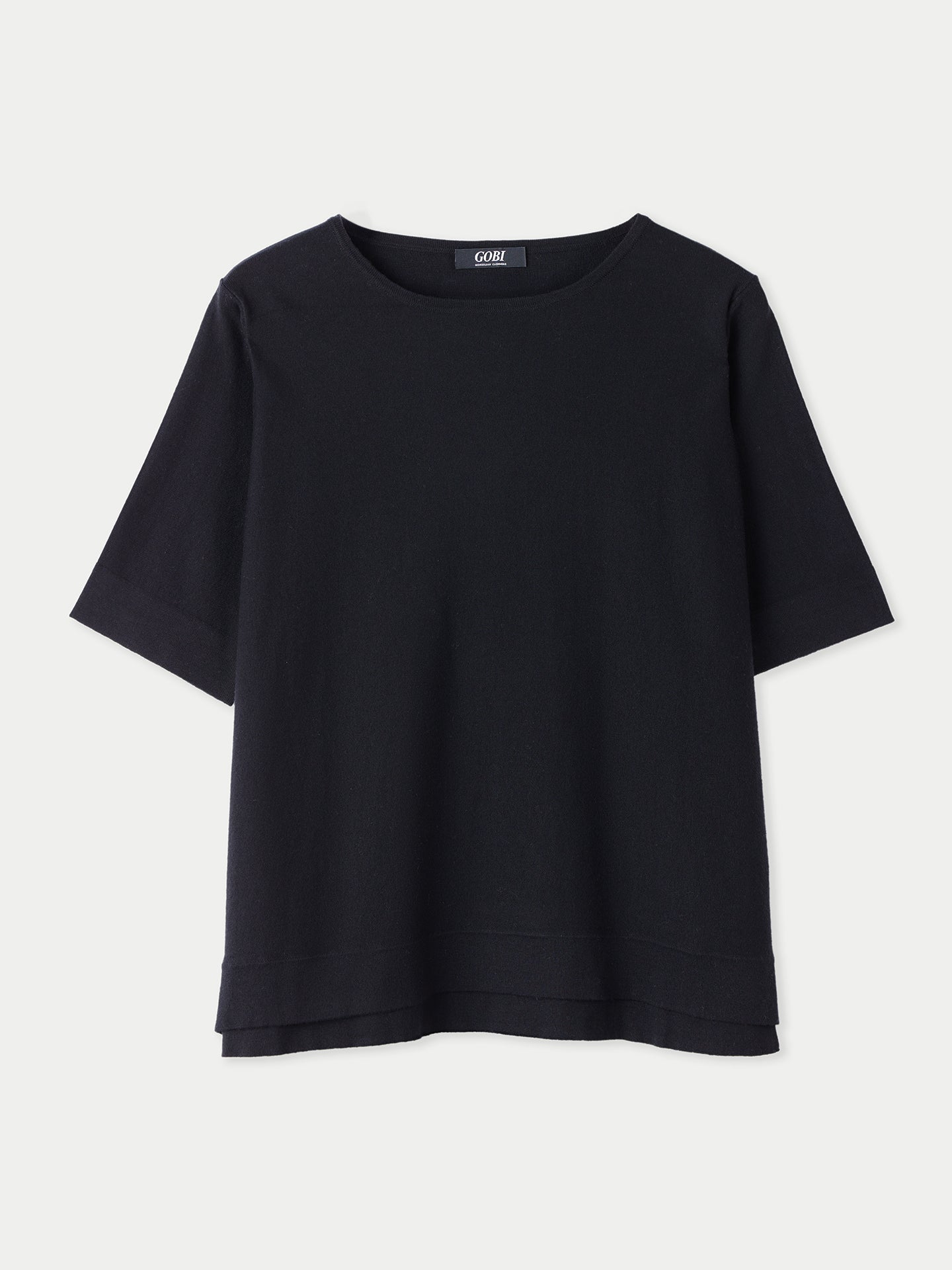 T-Shirt mit Box-Cut aus Baumwoll-Seiden-Kaschmir-Mischung
