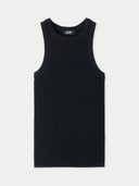 Geripptes Baumwoll-Seiden-Kaschmir-Top| GOBI Cashmere