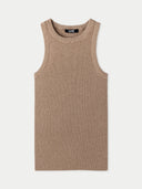 Geripptes Baumwoll-Seiden-Kaschmir-Top| GOBI Cashmere