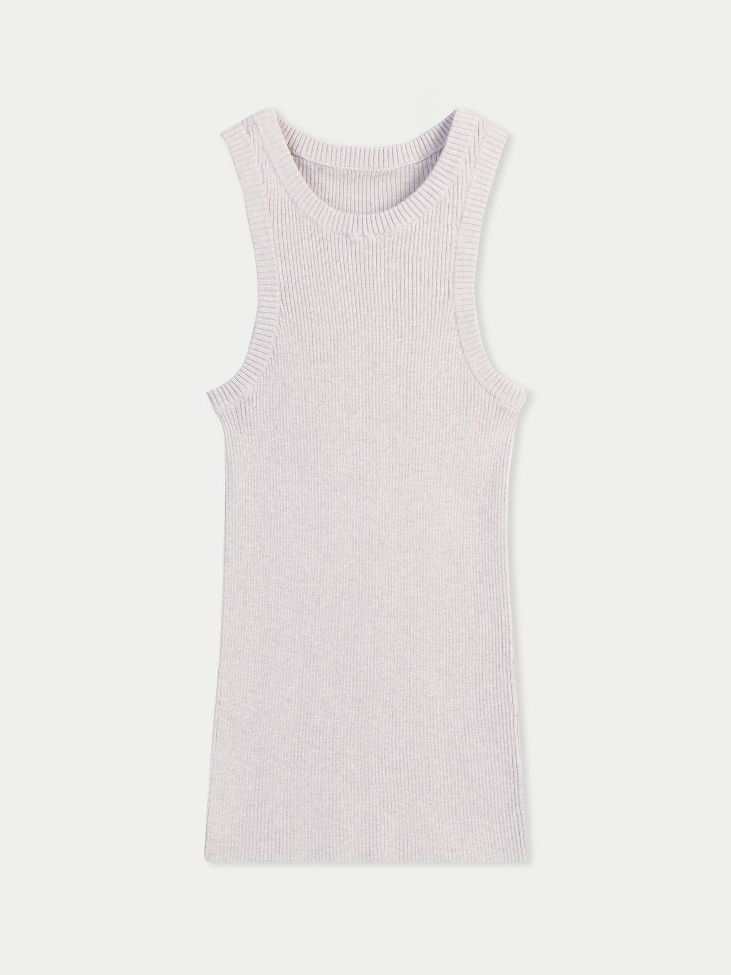Geripptes Tank-Top aus Baumwoll-Seiden-Kaschmir-Mischung