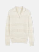Kaschmir-Polo mit gemischtem Strickmuster | GOBI Cashmere