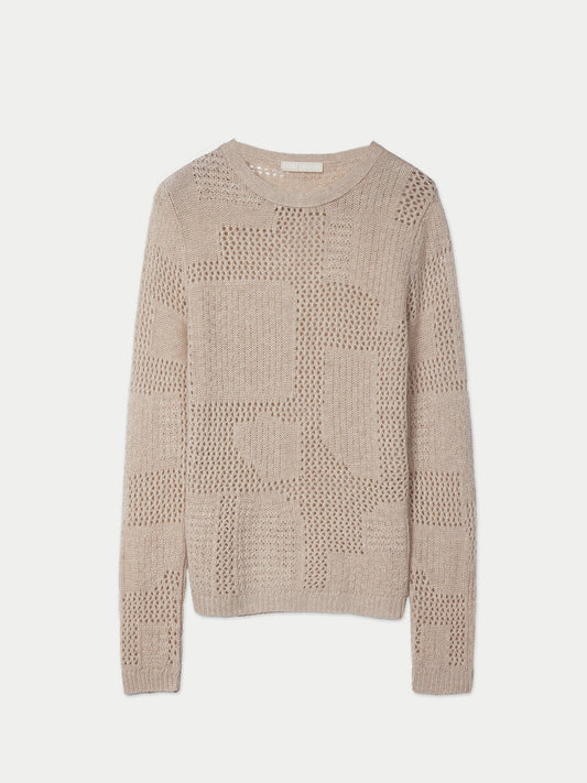 Kaschmir-Pullover mit strukturierter, organischer Farbtönung