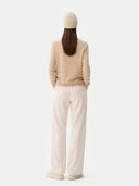 Kaschmir Set Damen Pullover und Mütze Beige - Gobi Cashmere