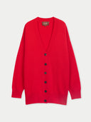 Kaschmir-Strickjacke mit lockerer Passform und V-Ausschnitt