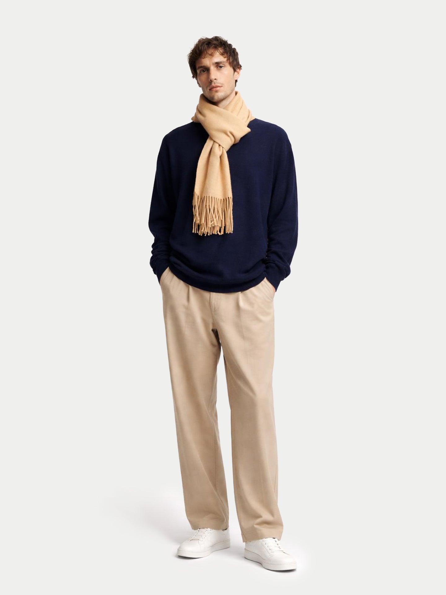 Kaschmirschal mit Fransen