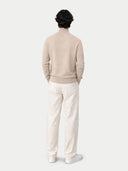 Basic Kaschmirpullover mit Halbreißverschluss