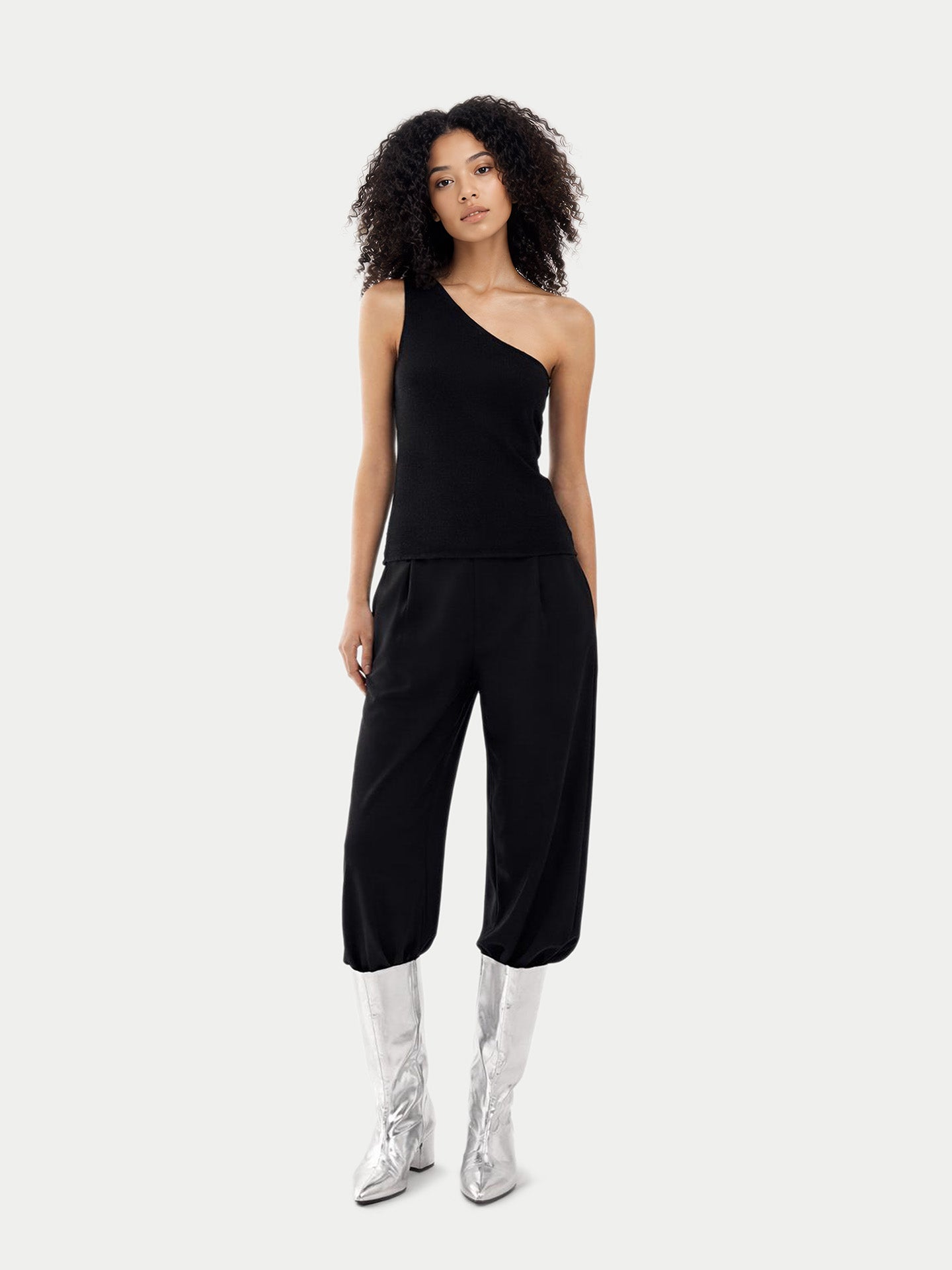 Ein-Schulter-Top aus Seidenkaschmir | GOBI Cashmere