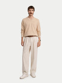 Herren V-Ausschnitt Pullover Beige | GOBI Cashmere