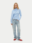 Damen Kaschmirpullover mit Schal | GOBI Cashmere #color_hellblau