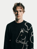 Herren Kaschmirpullover mit Pferdemotiv | GOBI Cashmere