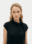 Damen Kaschmirkleid mit Schleifenkragen | GOBI Cashmere