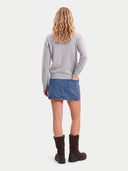 Schlichter Kaschmirpullover mit Rundhalsausschnitt