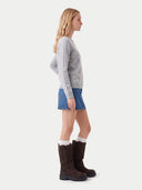 Schlichter Kaschmirpullover mit Rundhalsausschnitt