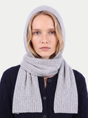 Unisex Kaschmir Rippstrick-Kapuze mit Schalenden