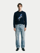 Herren Kaschmirpullover mit Pferde-Intarsie | GOBI DE