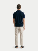 Herren Kaschmir-Seiden-Polo mit Halbzip | GOBI Cashmere