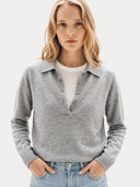 Kaschmir-Pullover mit Polokragen