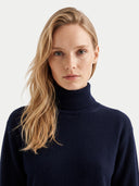 Kaschmir-Seidenpullover mit Rollkragen