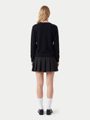 Kaschmirpullover mit tiefem V-Ausschnitt