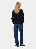 Kaschmir-Pullover mit tiefem V-Ausschnitt