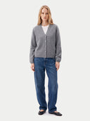 Kaschmir-Strickjacke mit V-Ausschnitt