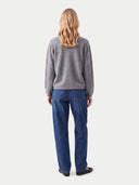 Kaschmir-Strickjacke mit V-Ausschnitt