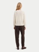Kaschmir-Pullover mit tiefem V-Ausschnitt