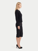 Kaschmir-Strickjacke mit Rundhalsausschnitt und Zopfmuster