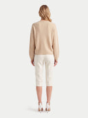 Kaschmir-Pullover mit tiefem V-Ausschnitt