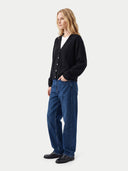 Kaschmir-Strickjacke mit V-Ausschnitt