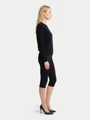 Schlichter Kaschmirpullover mit Rundhalsausschnitt