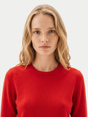 Schlichter Kaschmirpullover mit Rundhalsausschnitt