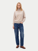 Kaschmir-Seidenpullover mit Rollkragen