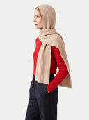 Unisex Kaschmir Rippstrick-Kapuze mit Schalenden