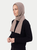Unisex Kaschmir Rippstrick-Kapuze mit Schalenden