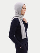 Unisex Kaschmir Rippstrick-Kapuze mit Schalenden
