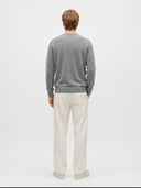 Feiner Kaschmirpullover mit Rundhalsausschnitt