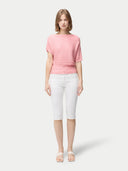 Kaschmirpullover mit kurzen Dolman Ärmeln Pink Icing - Gobi Cashmere