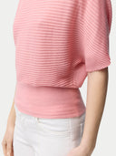 Kaschmirpullover mit kurzen Dolman Ärmeln Pink Icing - Gobi Cashmere