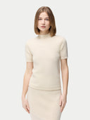 Strukturiertes Kaschmir Top | GOBI Cashmere #color_wei