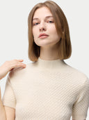 Strukturiertes Kaschmir Top | GOBI Cashmere #color_wei