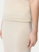 Strukturiertes Kaschmir Top | GOBI Cashmere #color_wei