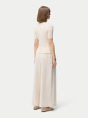 Ajourstrick-Top aus Kaschmir-Seide in Whisper White | GOBI DE
