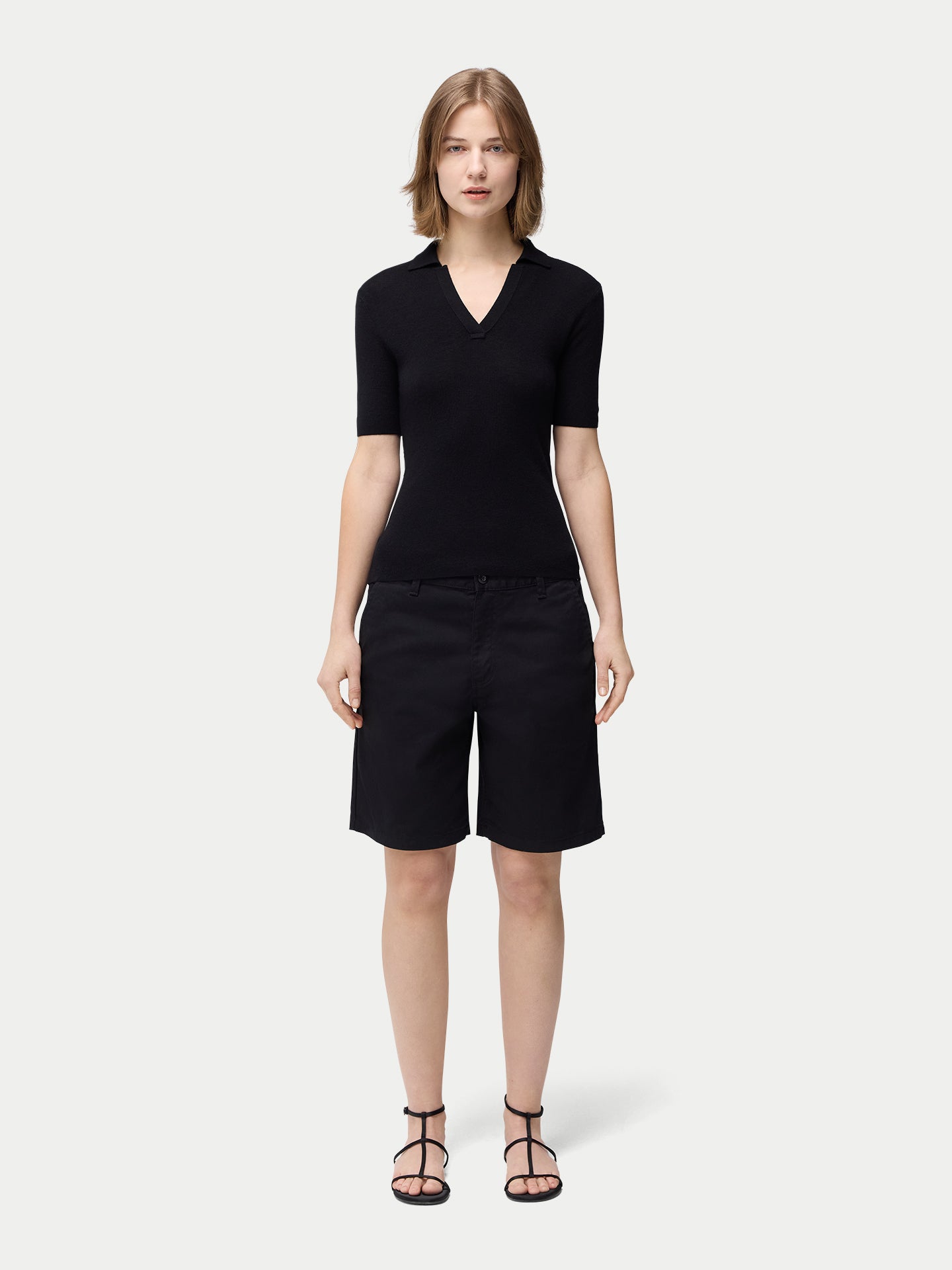 Damen-Polo aus Kaschmir-Seide