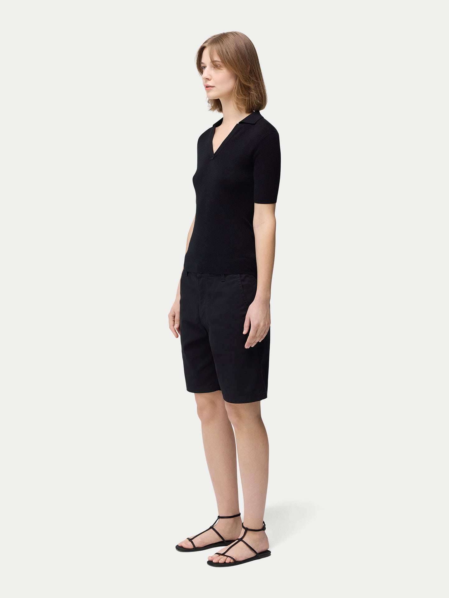 Damen-Polo aus Kaschmir-Seide