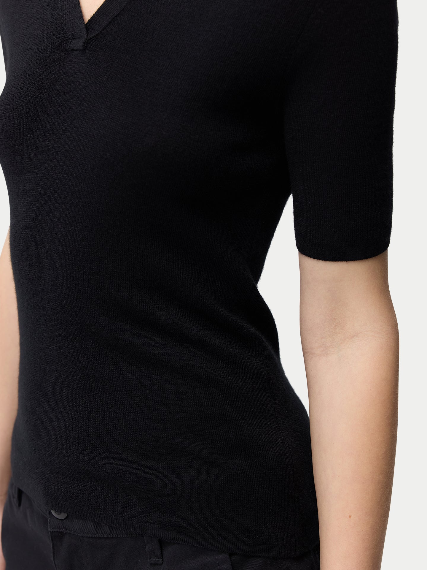 Damen-Polo aus Kaschmir-Seide