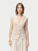 Elegante Kaschmirweste mit gemischten Mustern |GOBI Cashmere