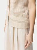 Elegante Kaschmirweste mit gemischten Mustern |GOBI Cashmere