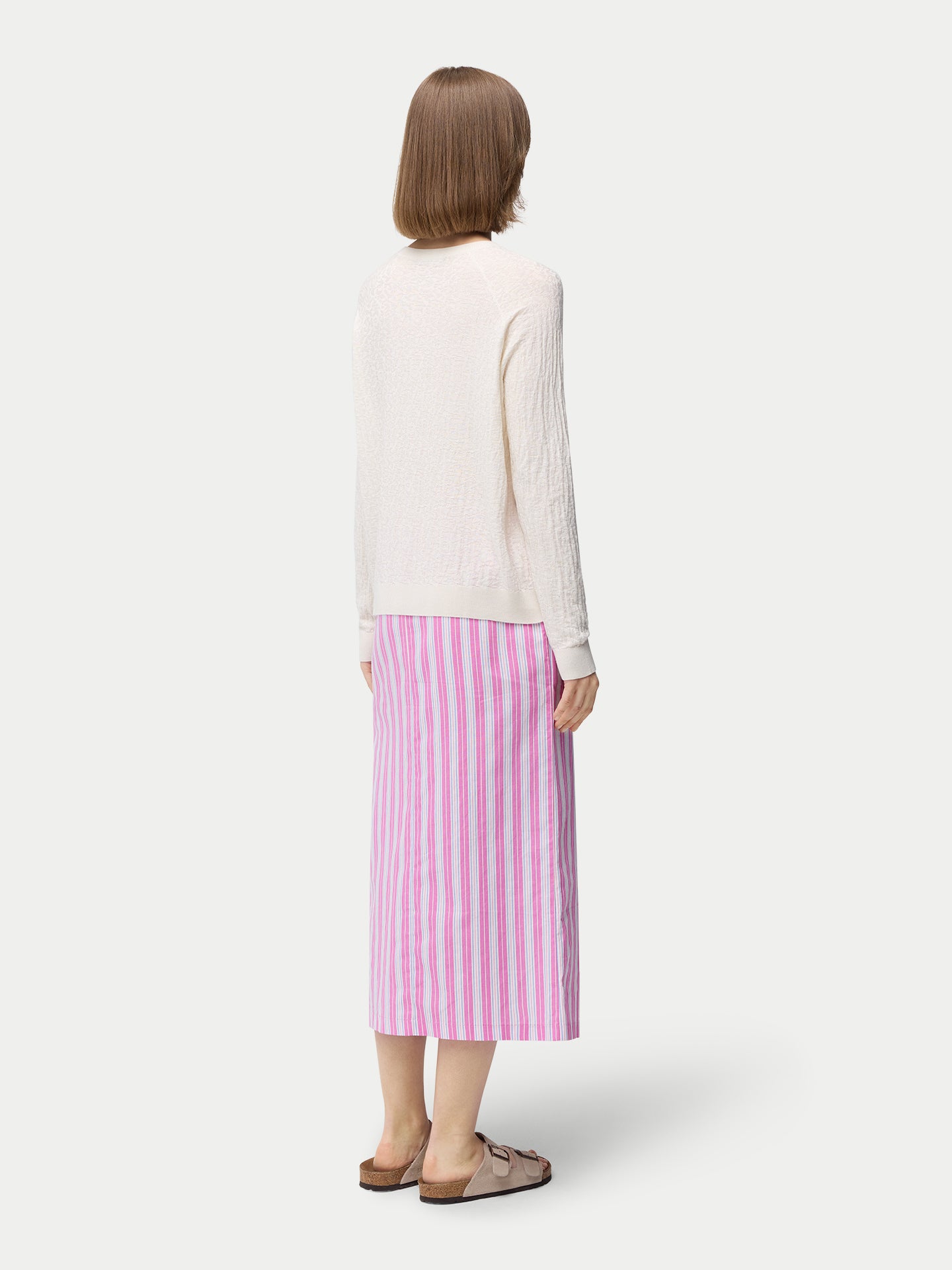 Pullover mit Struktur aus Seide-Kaschmir