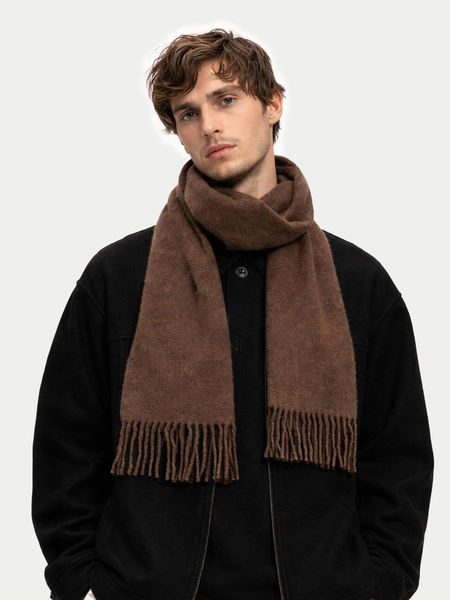 Kaschmirschal mit Fransen